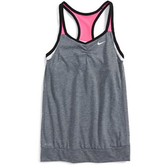 Nike Other - Nike Girls' Dri-FIT Touch 2-In-1 Tank Top Cami